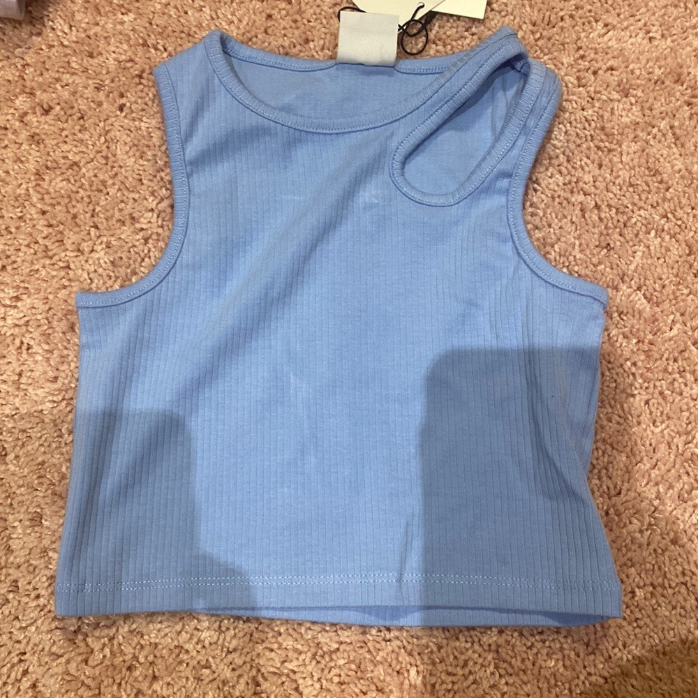 Brand new dusty blue girls tank